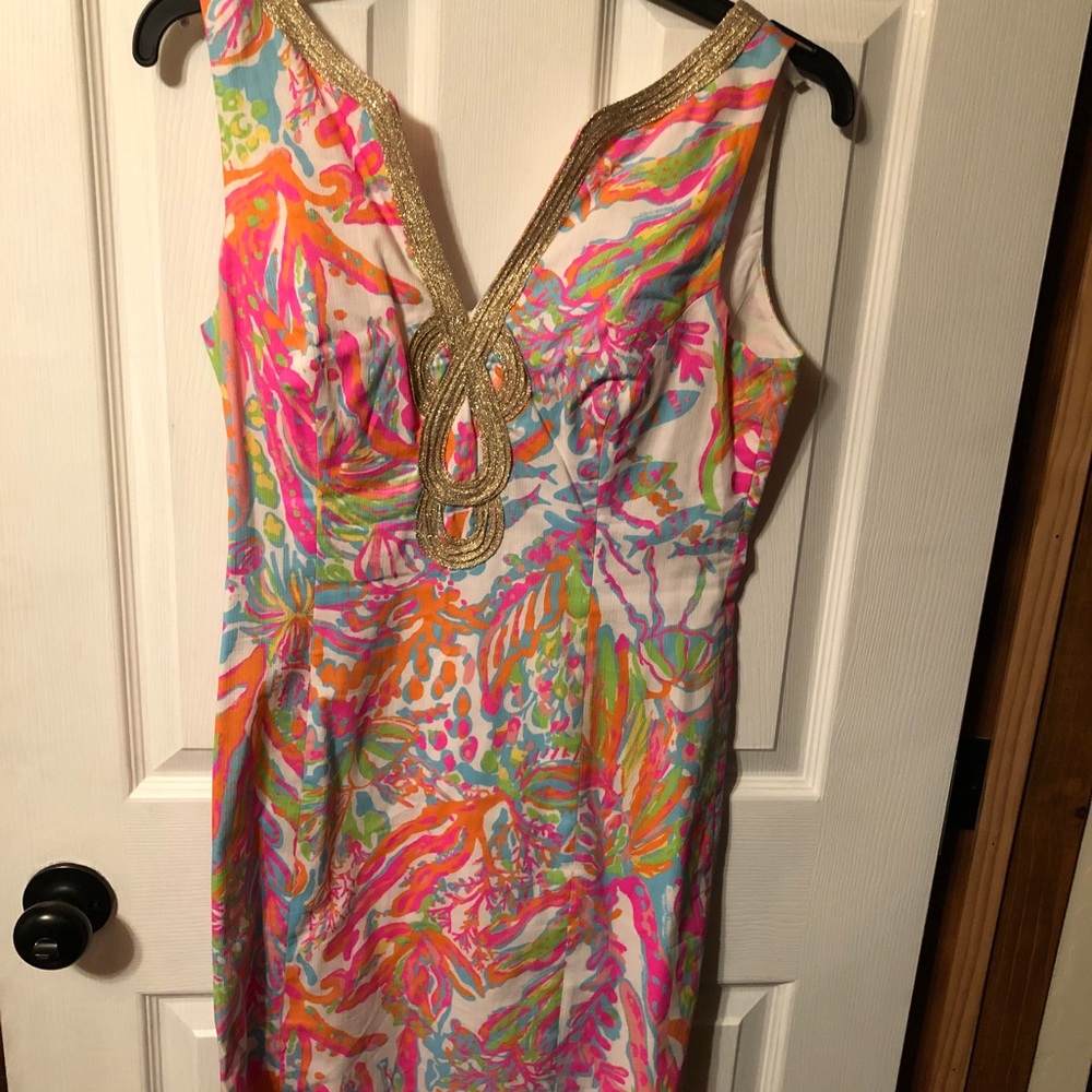 LILLY PULITZER JANICE SHIFT DRESS SZ 8 - Picture 2 of 4